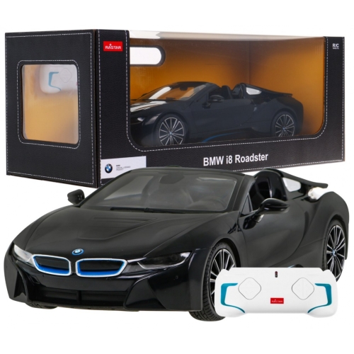 Autko zdalnie sterowane BMW i8 Roadster czarny 1:12 RASTAR R/C ZRC.95500.CZ